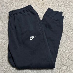 Nike Black Tapered Sweatpants with Elastic Cuffs